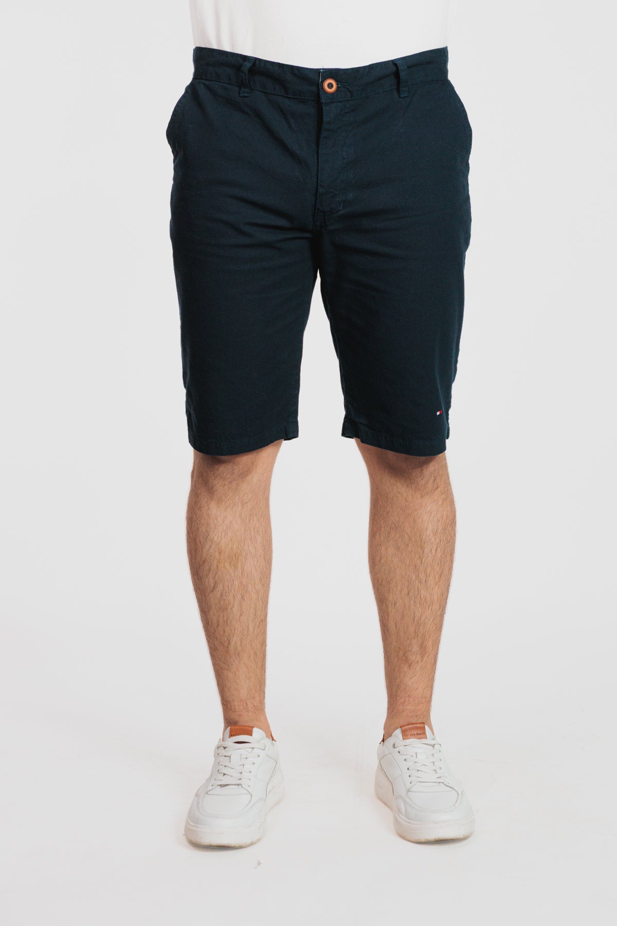 Verde Petróleo - Bermuda chino en drill rígido para hombre REF 135 BOTH+HIS