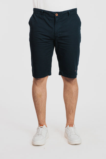 Verde Petróleo - Bermuda chino en drill rígido para hombre REF 135 BOTH+HIS
