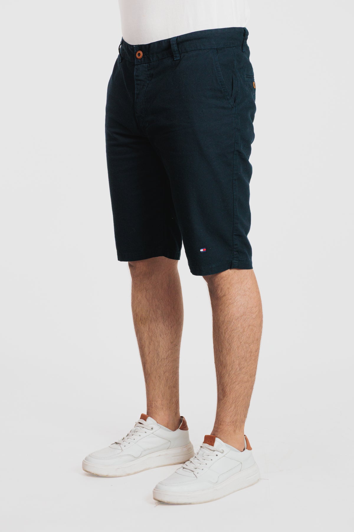 Verde Petróleo - Bermuda chino en drill rígido para hombre REF 135 BOTH+HIS