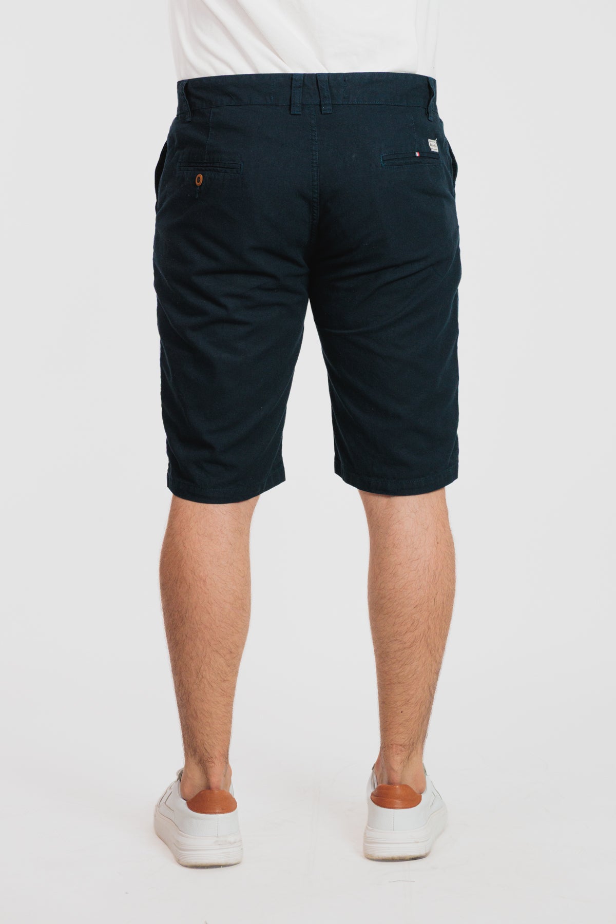 Verde Petróleo - Bermuda chino en drill rígido para hombre REF 135 BOTH+HIS