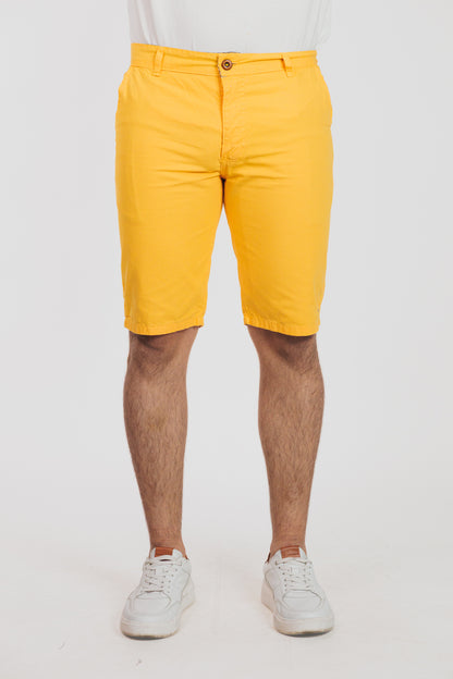 Amarillo - Bermuda chino en drill rígido para hombre REF 135 BOTH+HIS