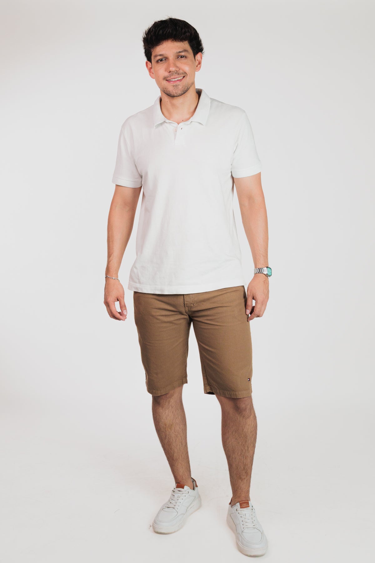 Marrón claro - Bermuda chino en drill rígido para hombre REF 135 BOTH+HIS