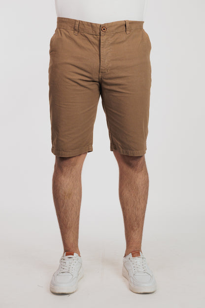 Marrón claro - Bermuda chino en drill rígido para hombre REF 135 BOTH+HIS