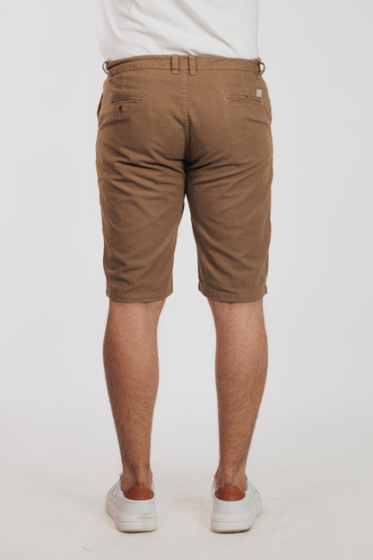 Marrón claro - Bermuda chino en drill rígido para hombre REF 135 BOTH+HIS