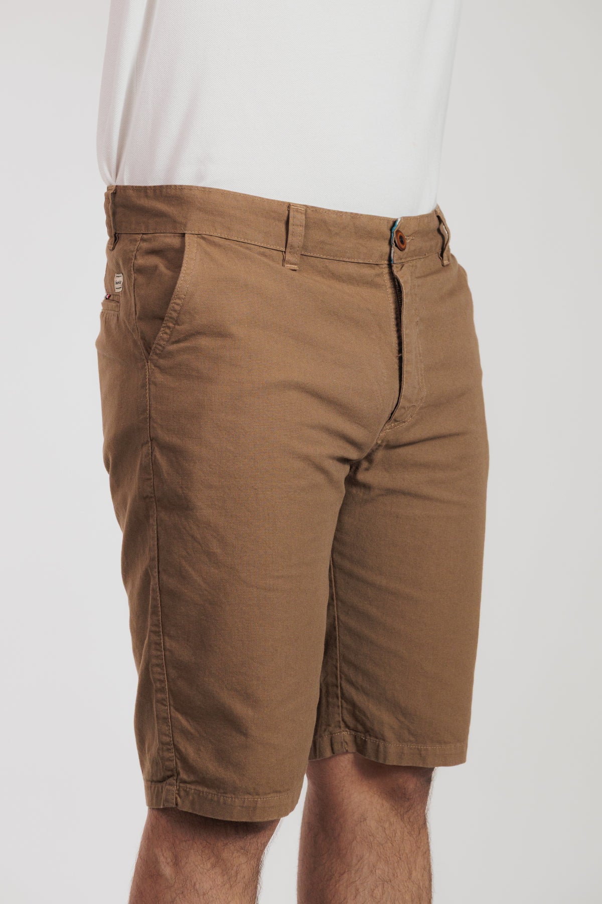 Marrón claro - Bermuda chino en drill rígido para hombre REF 135 BOTH+HIS