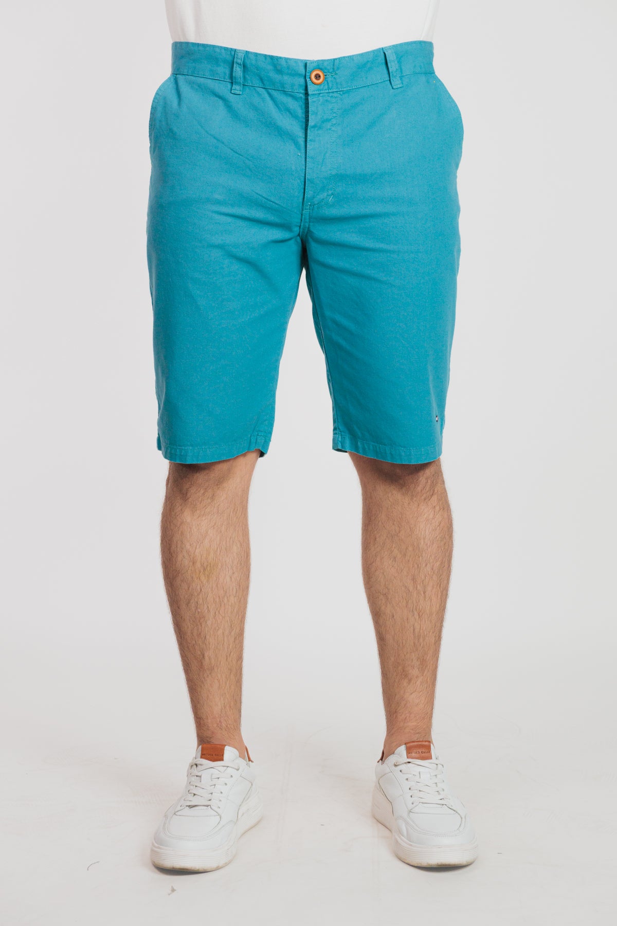 Azul - Bermuda chino en drill rígido para hombre REF 135 BOTH+HIS