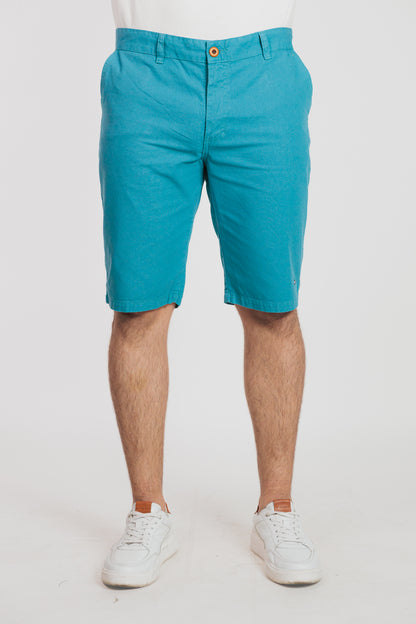 Azul - Bermuda chino en drill rígido para hombre REF 135 BOTH+HIS