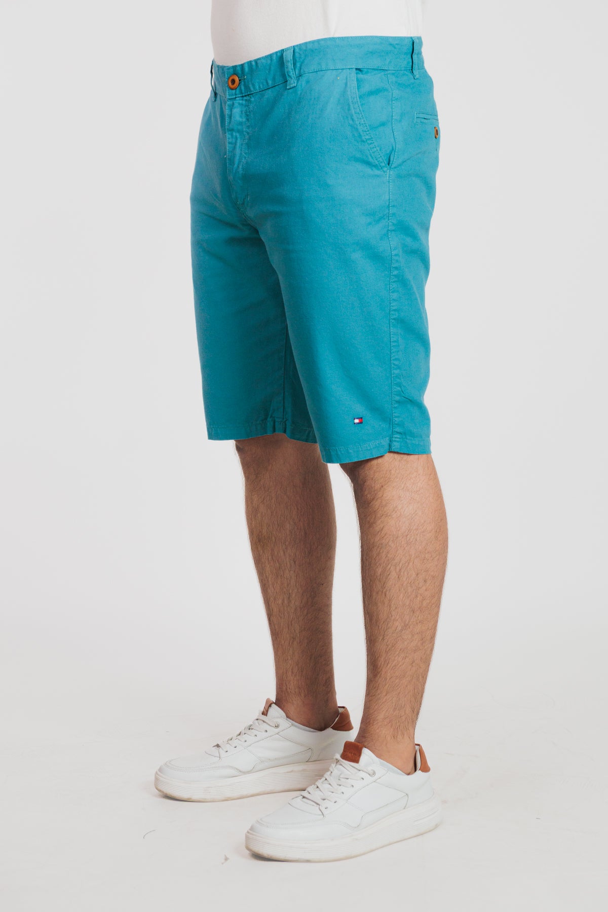Azul - Bermuda chino en drill rígido para hombre REF 135 BOTH+HIS