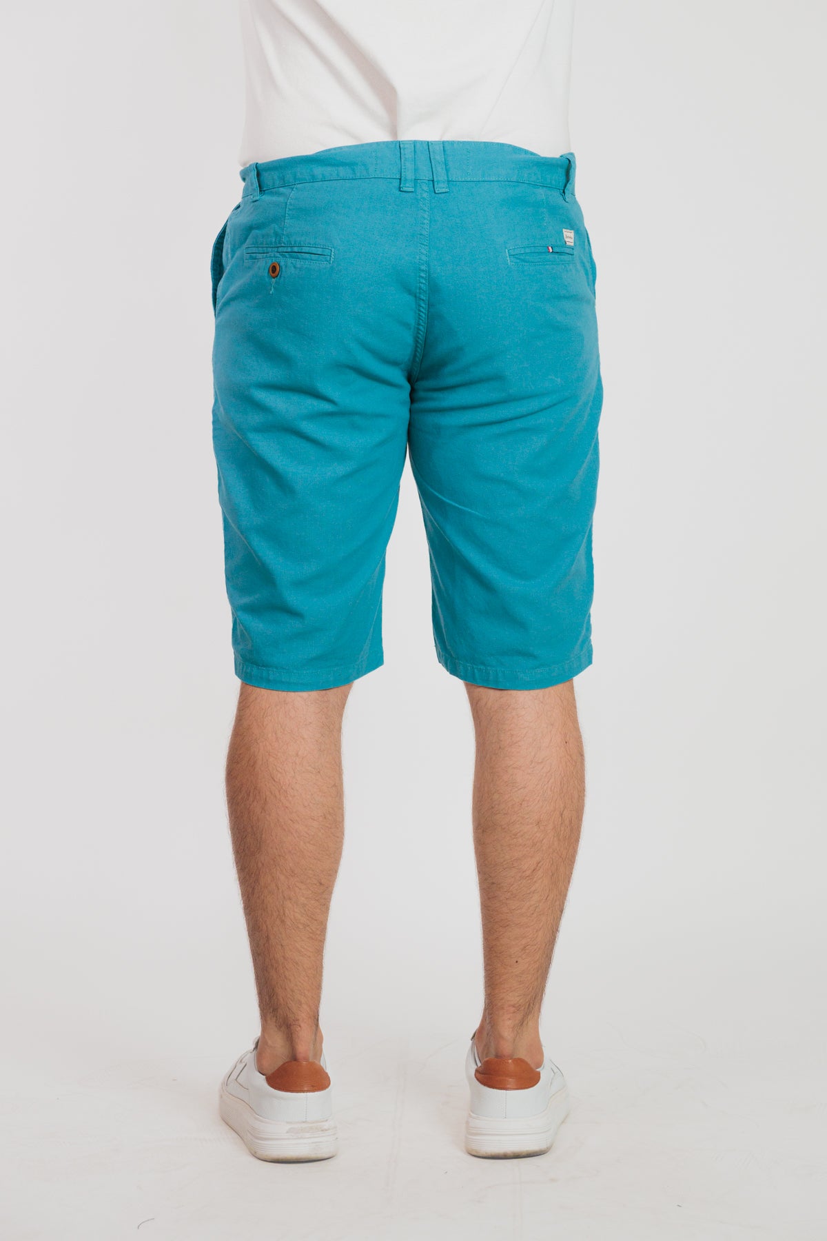 Azul - Bermuda chino en drill rígido para hombre REF 135 BOTH+HIS