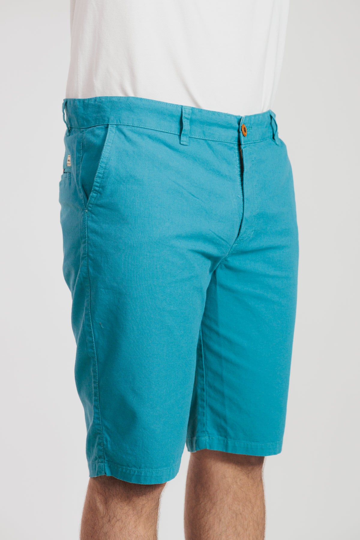 Azul - Bermuda chino en drill rígido para hombre REF 135 BOTH+HIS