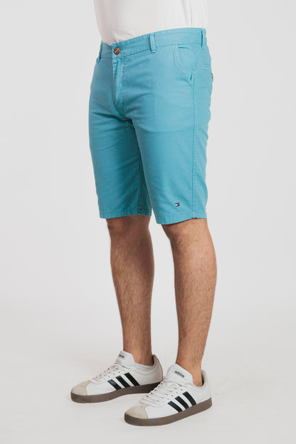 Turquesa Claro - Bermuda chino en drill rígido para hombre REF 135 BOTH+HIS