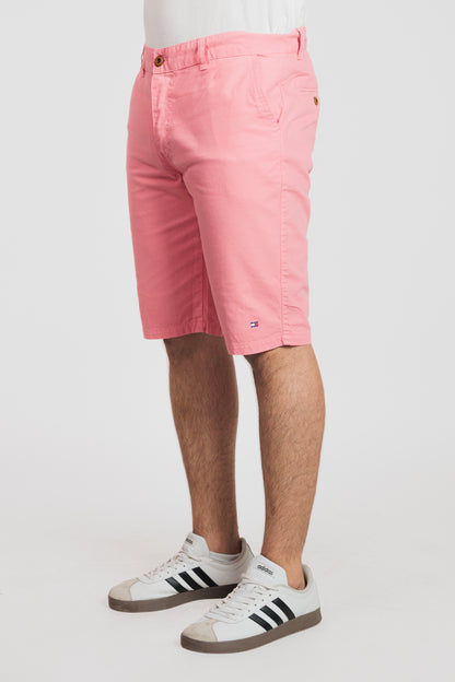 Rosa - Bermuda chino en drill rígido para hombre REF 135 BOTH+HIS