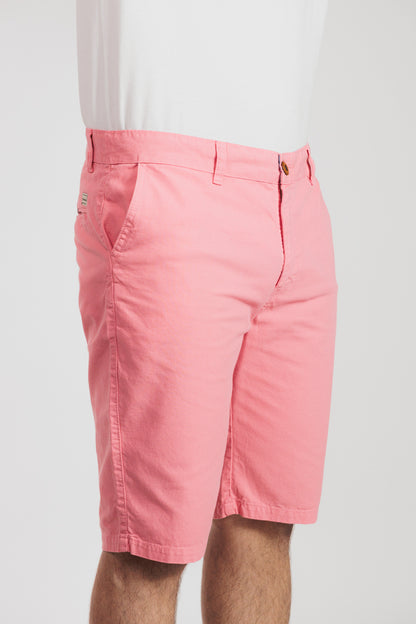 Rosa - Bermuda chino en drill rígido para hombre REF 135 BOTH+HIS