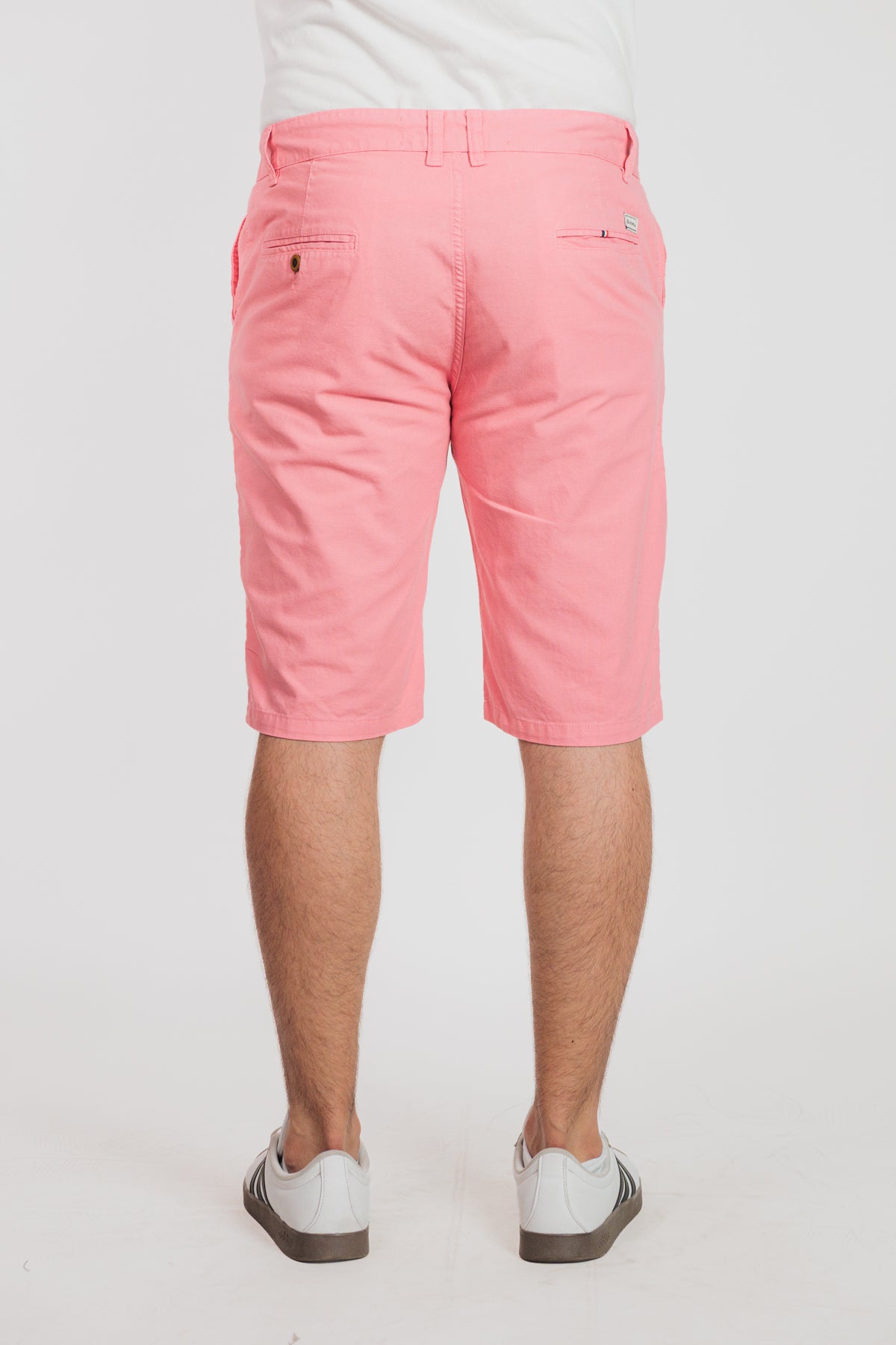 Rosa - Bermuda chino en drill rígido para hombre REF 135 BOTH+HIS