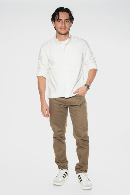 Verde oliva - Pantalón dril licrado para hombre REF 083 BOTH+HIS