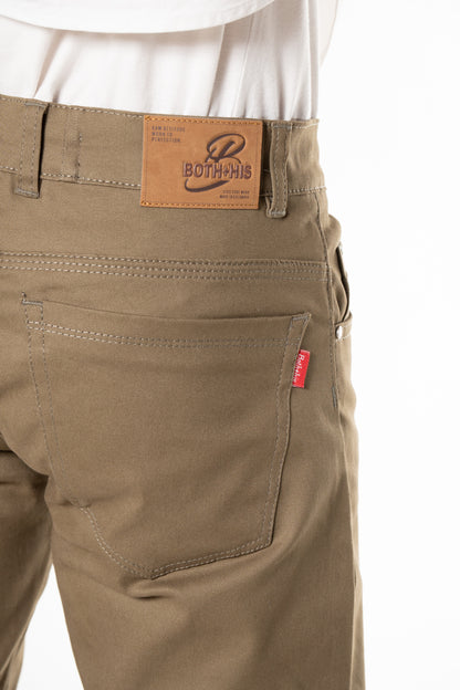 Verde oliva - Pantalón dril licrado para hombre REF 083 BOTH+HIS