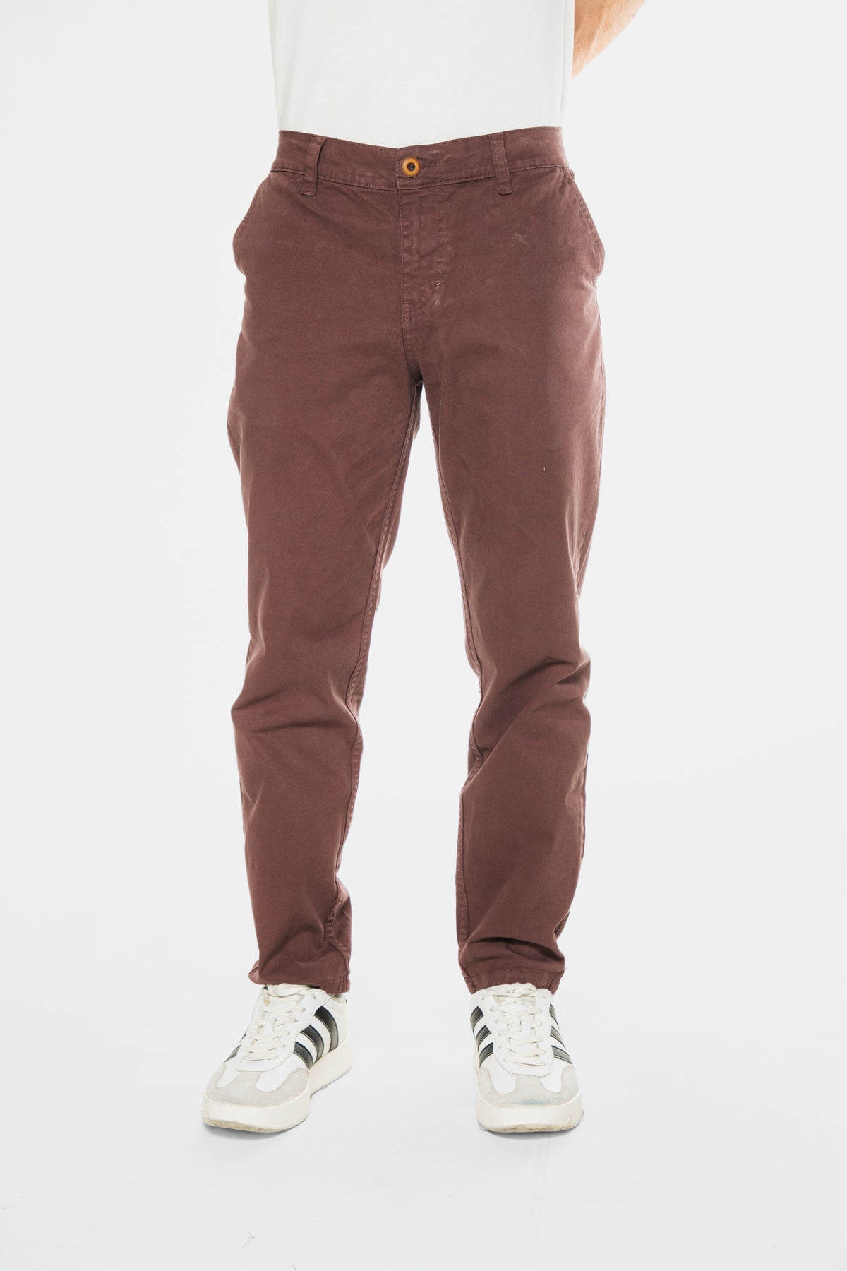 Vinotinto - Pantalón clásico dril licrado para hombre REF 001 BOTH+HIS
