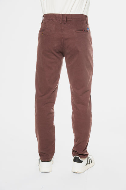 Vinotinto - Pantalón clásico dril licrado para hombre REF 001 BOTH+HIS