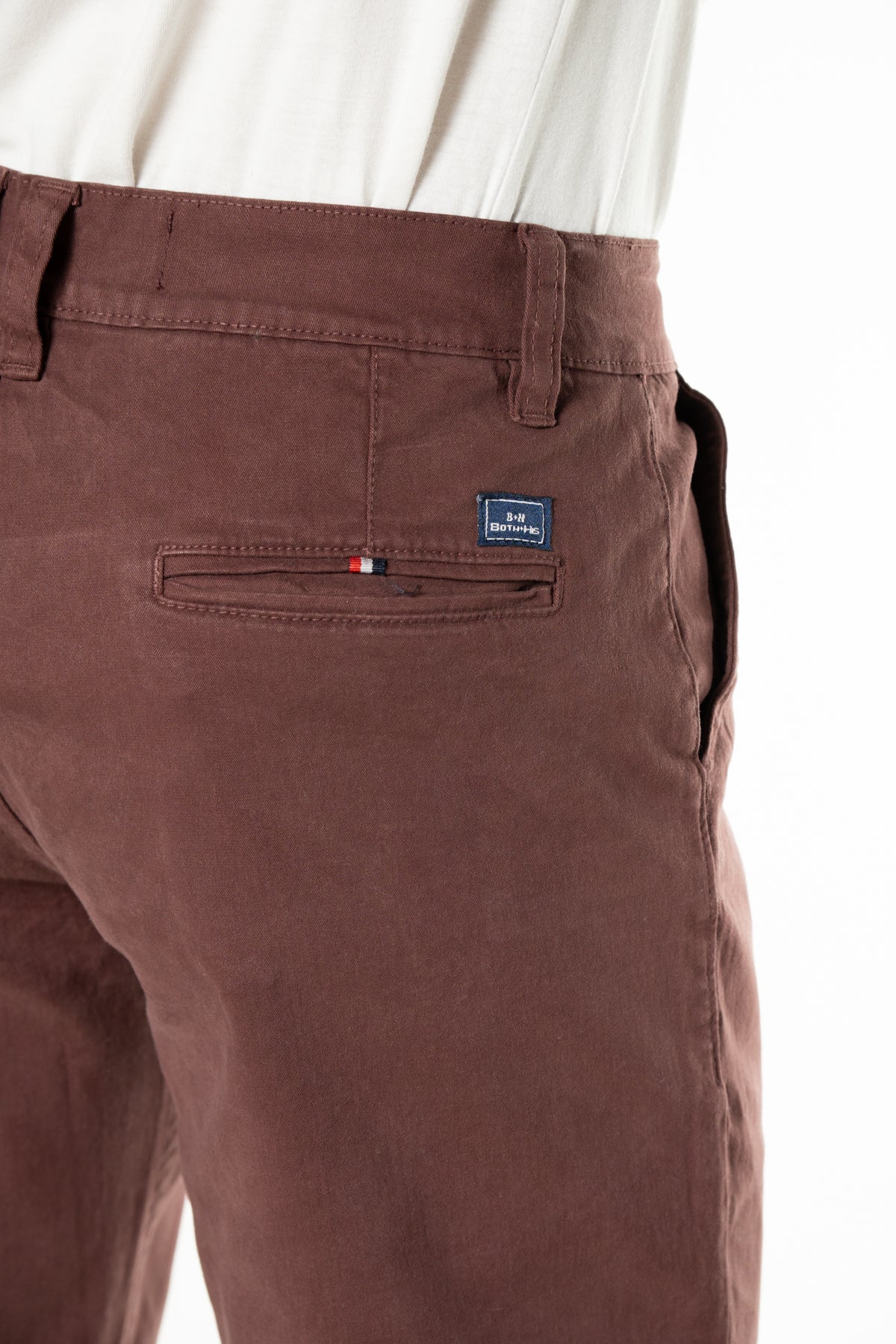 Vinotinto - Pantalón clásico dril licrado para hombre REF 001 BOTH+HIS