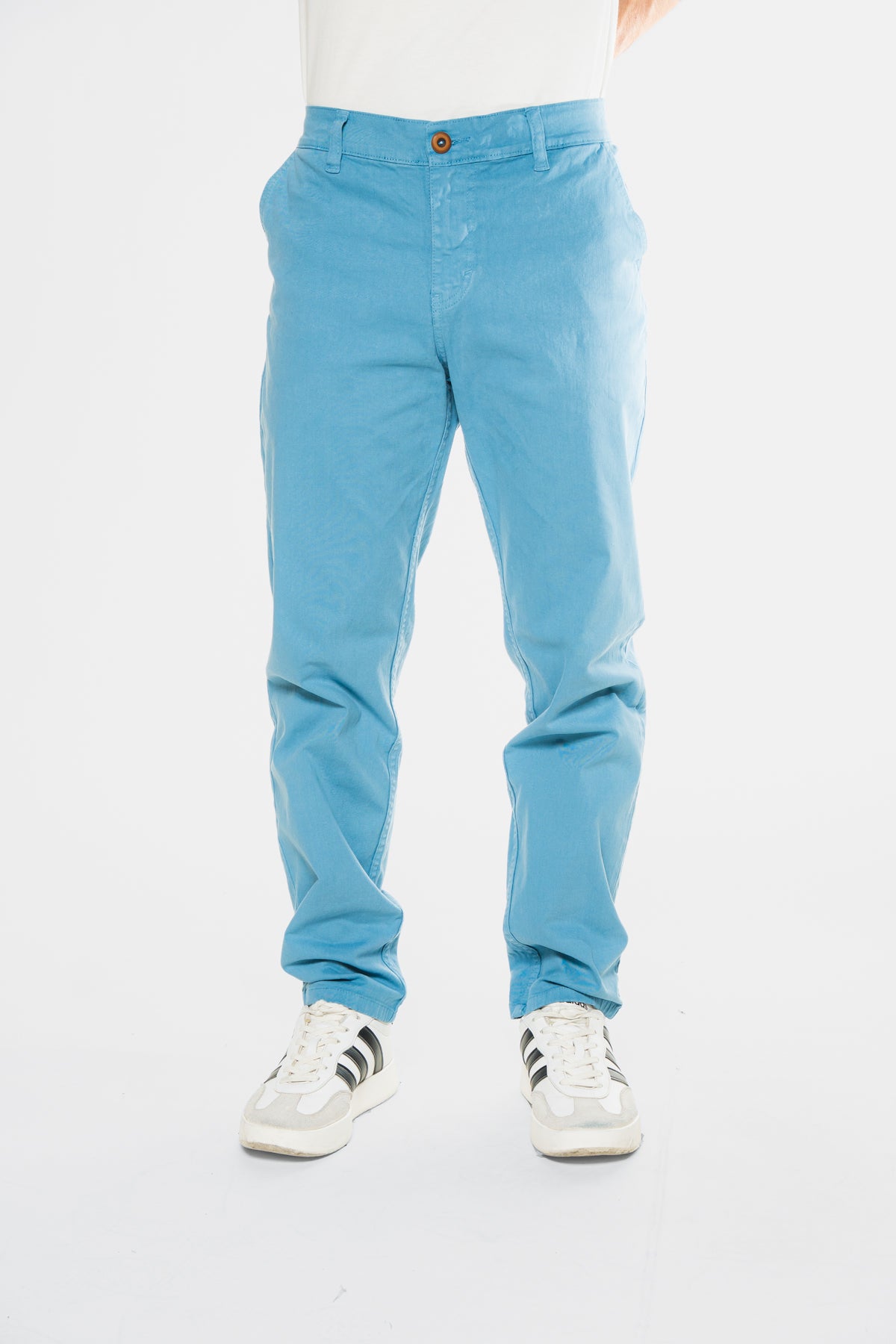 Azul Cielo - Pantalón clásico dril licrado para hombre REF 001 BOTH+HIS