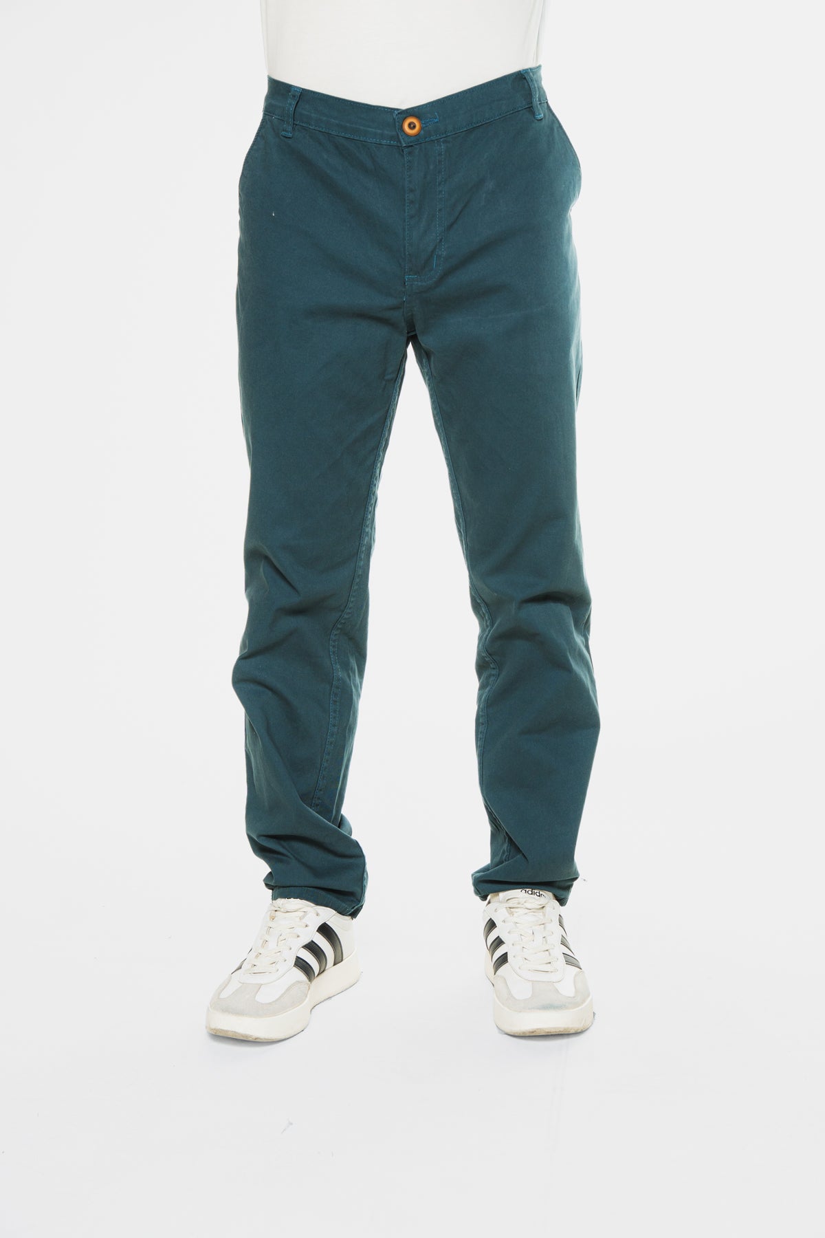 Verde Petróleo - Pantalón clásico dril licrado para hombre REF 001 BOTH+HIS