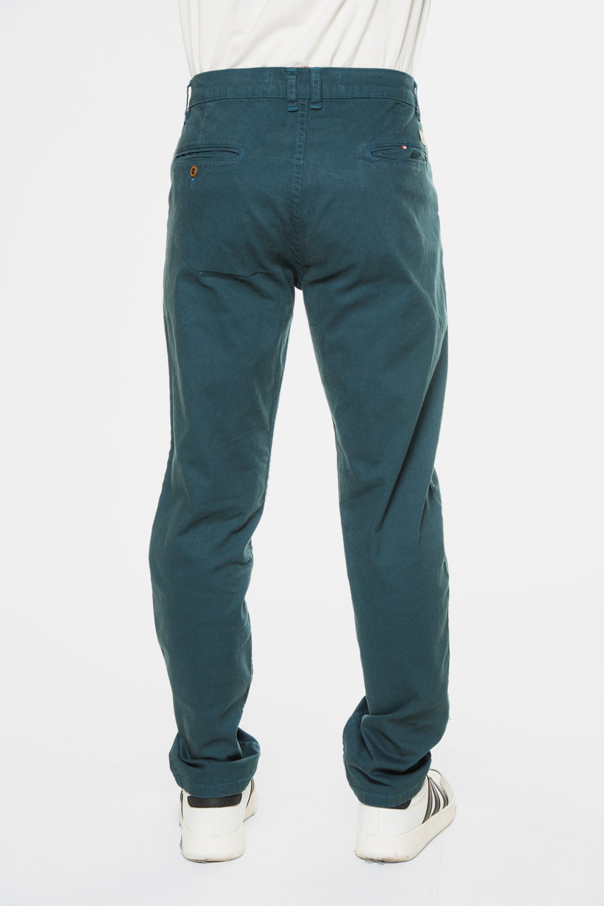 Verde Petróleo - Pantalón clásico dril licrado para hombre REF 001 BOTH+HIS