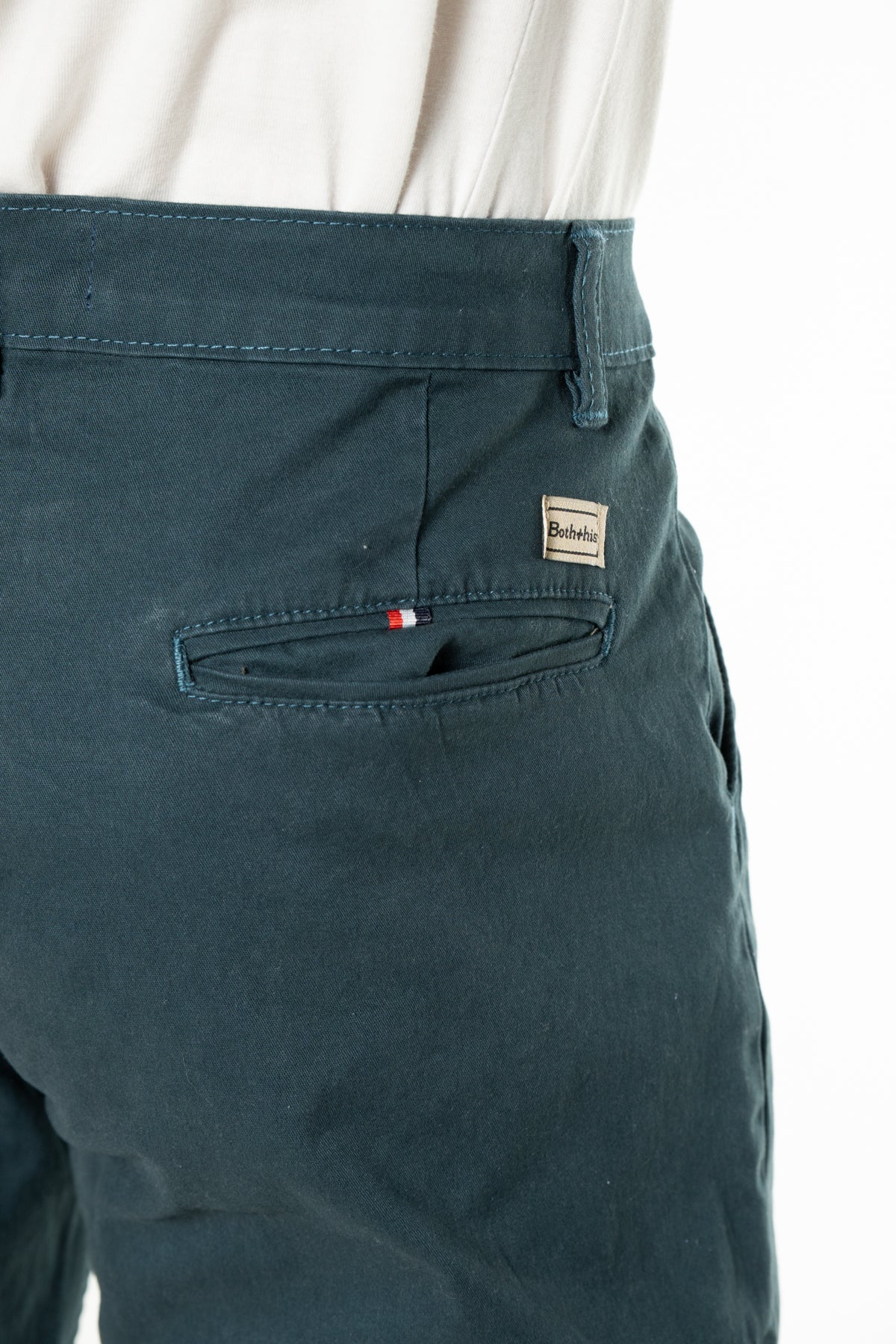 Verde Petróleo - Pantalón clásico dril licrado para hombre REF 001 BOTH+HIS