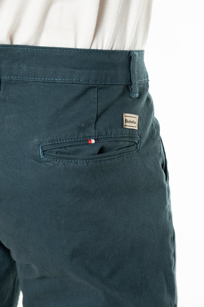 Verde Petróleo - Pantalón clásico dril licrado para hombre REF 001 BOTH+HIS