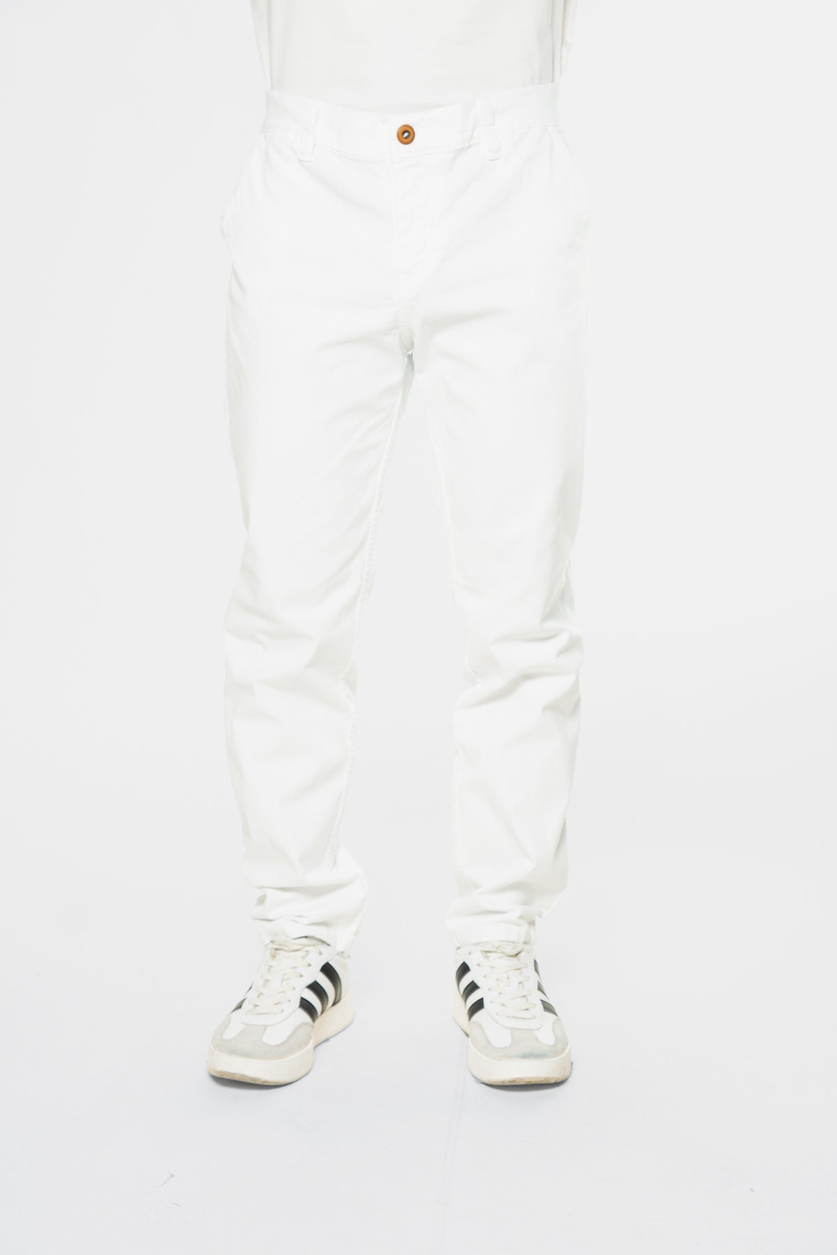 Blanco - Pantalón clásico dril licrado para hombre REF 001 BOTH+HIS