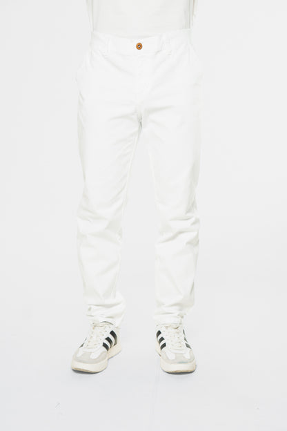 Blanco - Pantalón clásico dril licrado para hombre REF 001 BOTH+HIS