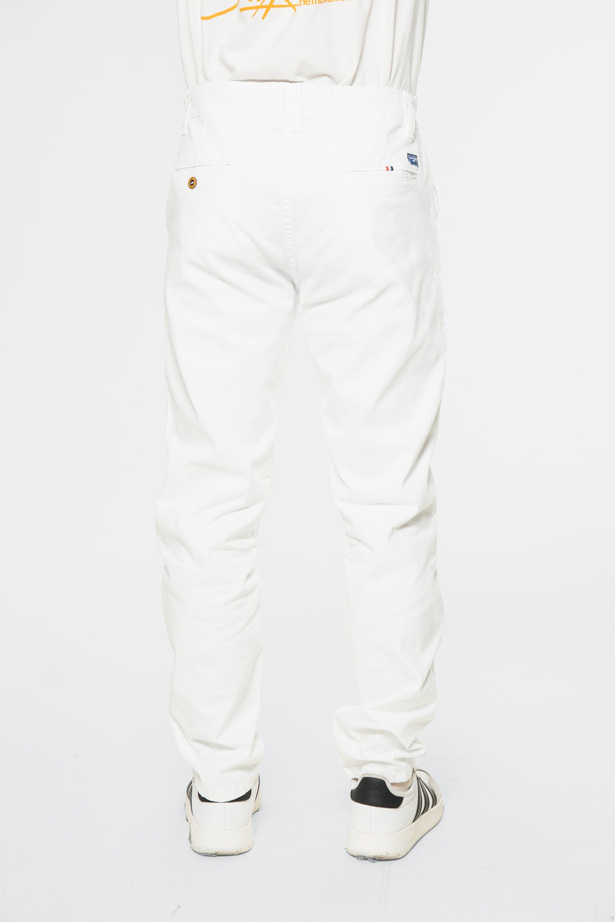 Blanco - Pantalón clásico dril licrado para hombre REF 001 BOTH+HIS