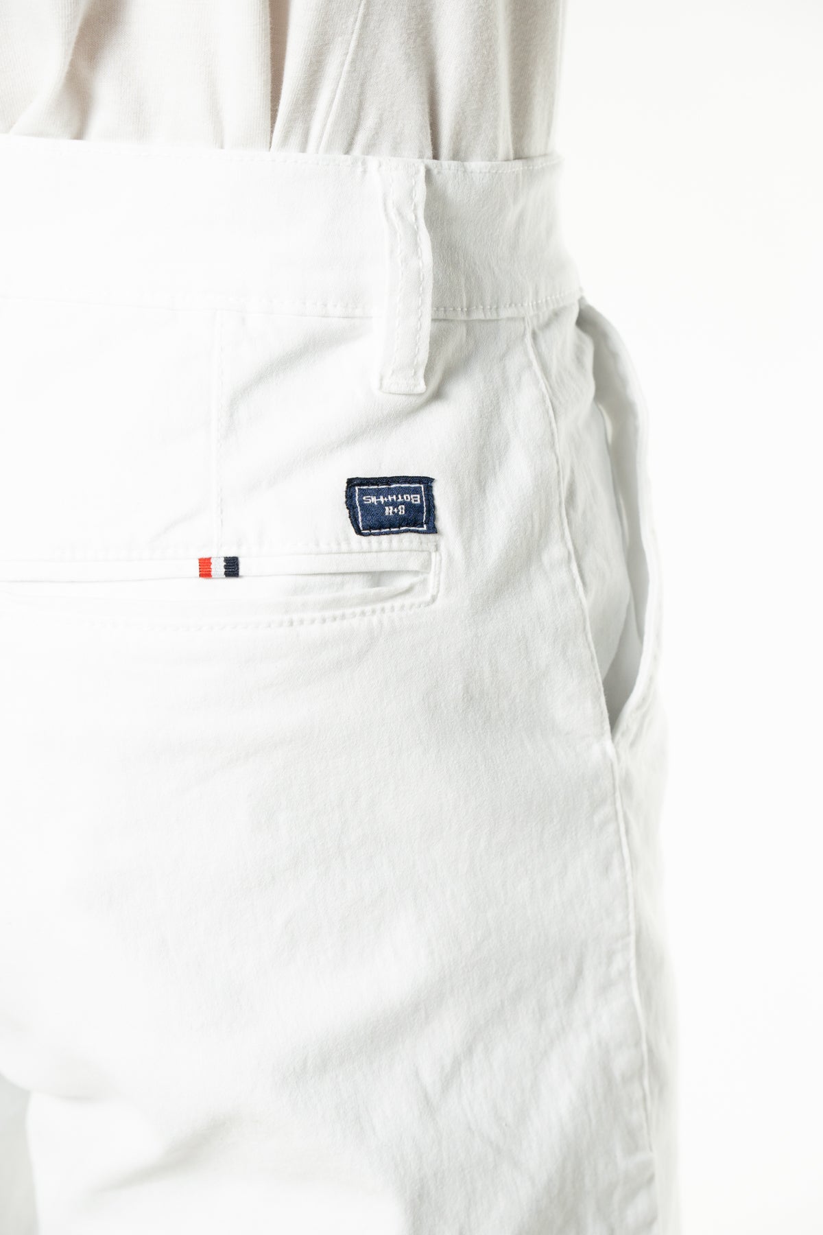 Blanco - Pantalón clásico dril licrado para hombre REF 001 BOTH+HIS