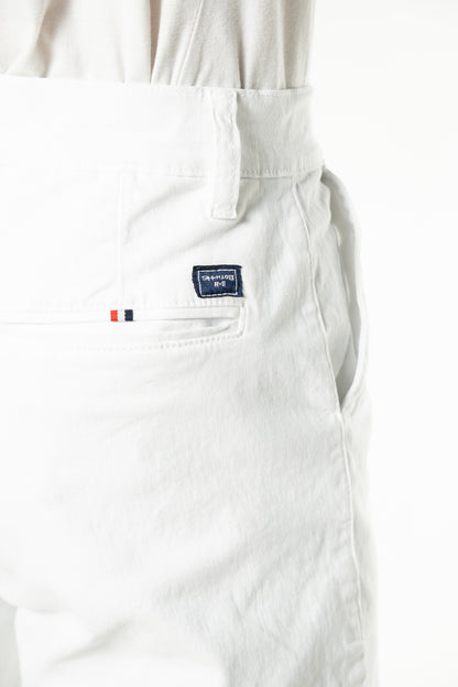 Blanco - Pantalón clásico dril licrado para hombre REF 001 BOTH+HIS