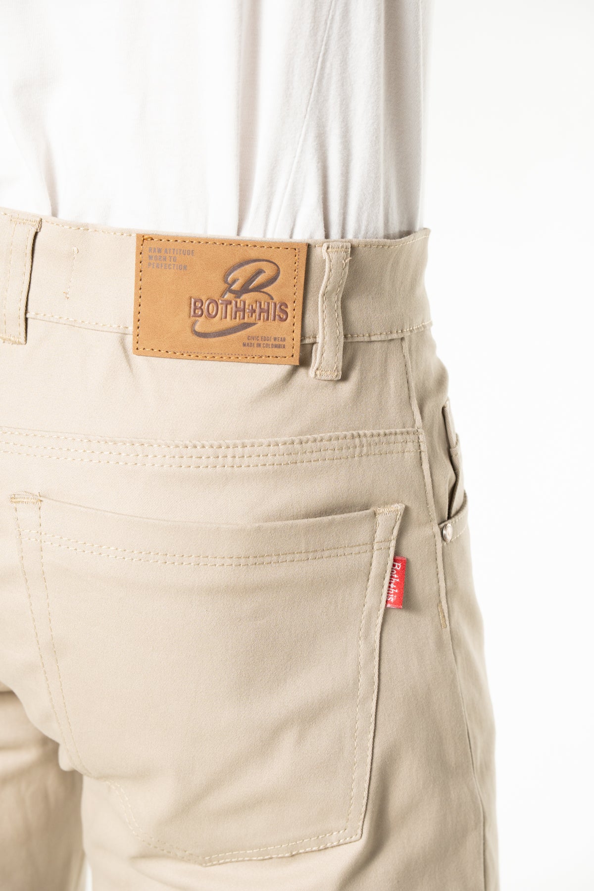 Crema - Pantalón dril licrado para hombre REF 083 BOTH+HIS