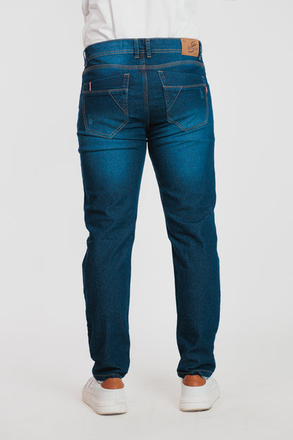 Azul oscuro - Jean slim fit en denim para hombre REF 090 BOTH+HIS