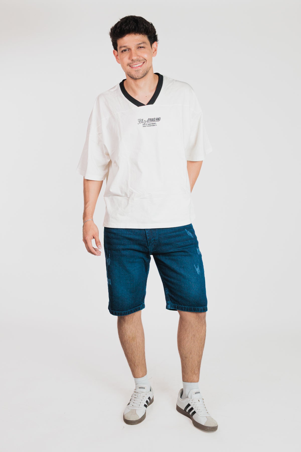 Dirty - Bermuda clásica en denim rígido para hombre REF 0114 BOTH+HIS