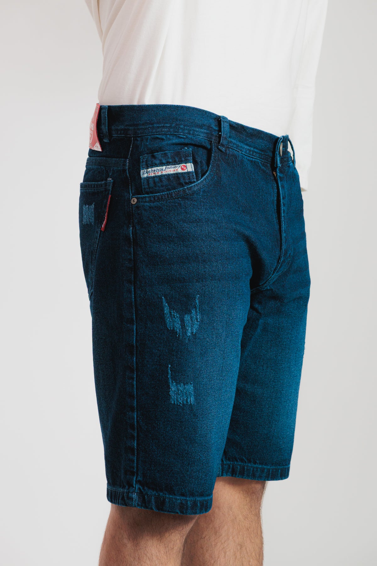 Dirty - Bermuda clásica en denim rígido para hombre REF 0114 BOTH+HIS
