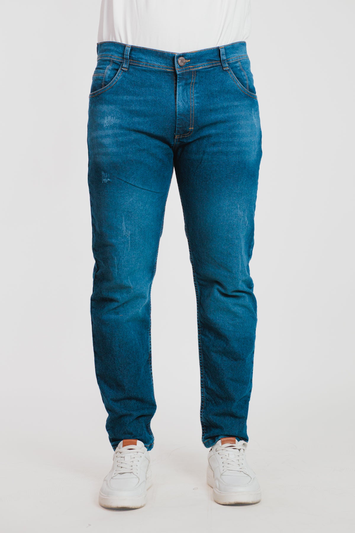 Azul medio - Jean slim fit en denim para hombre REF 090 BOTH+HIS