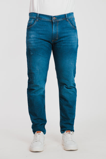 Azul medio - Jean slim fit en denim para hombre REF 090 BOTH+HIS