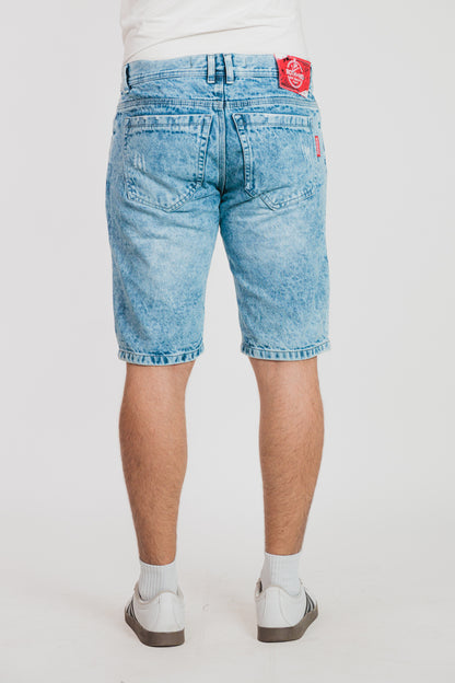 Azul claro - Bermuda clásica en denim rígido para hombre REF 0114 BOTH+HIS