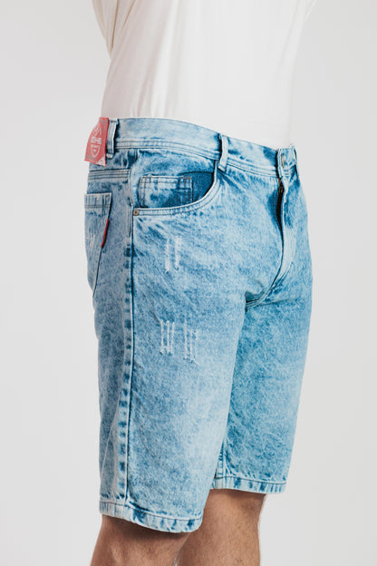 Azul claro - Bermuda clásica en denim rígido para hombre REF 0114 BOTH+HIS