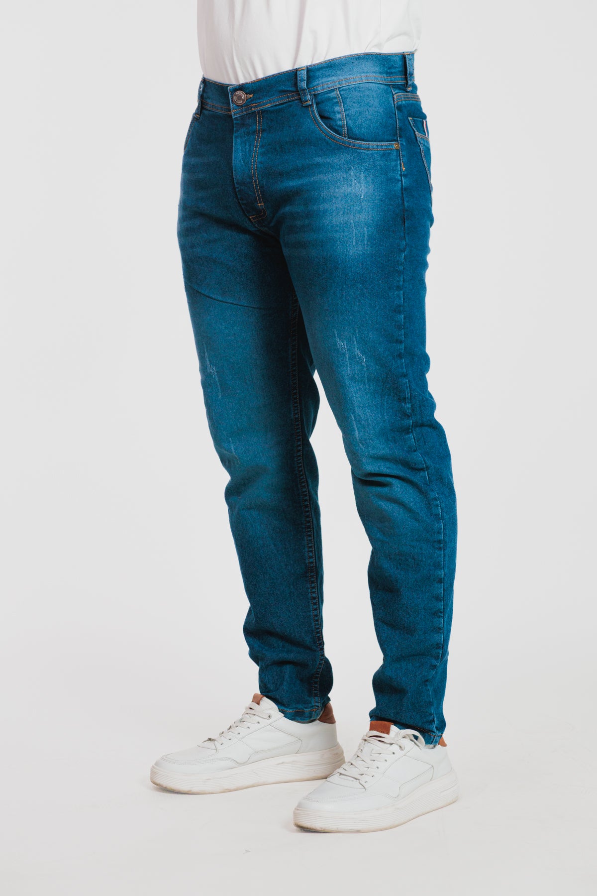 Azul medio - Jean slim fit en denim para hombre REF 090 BOTH+HIS