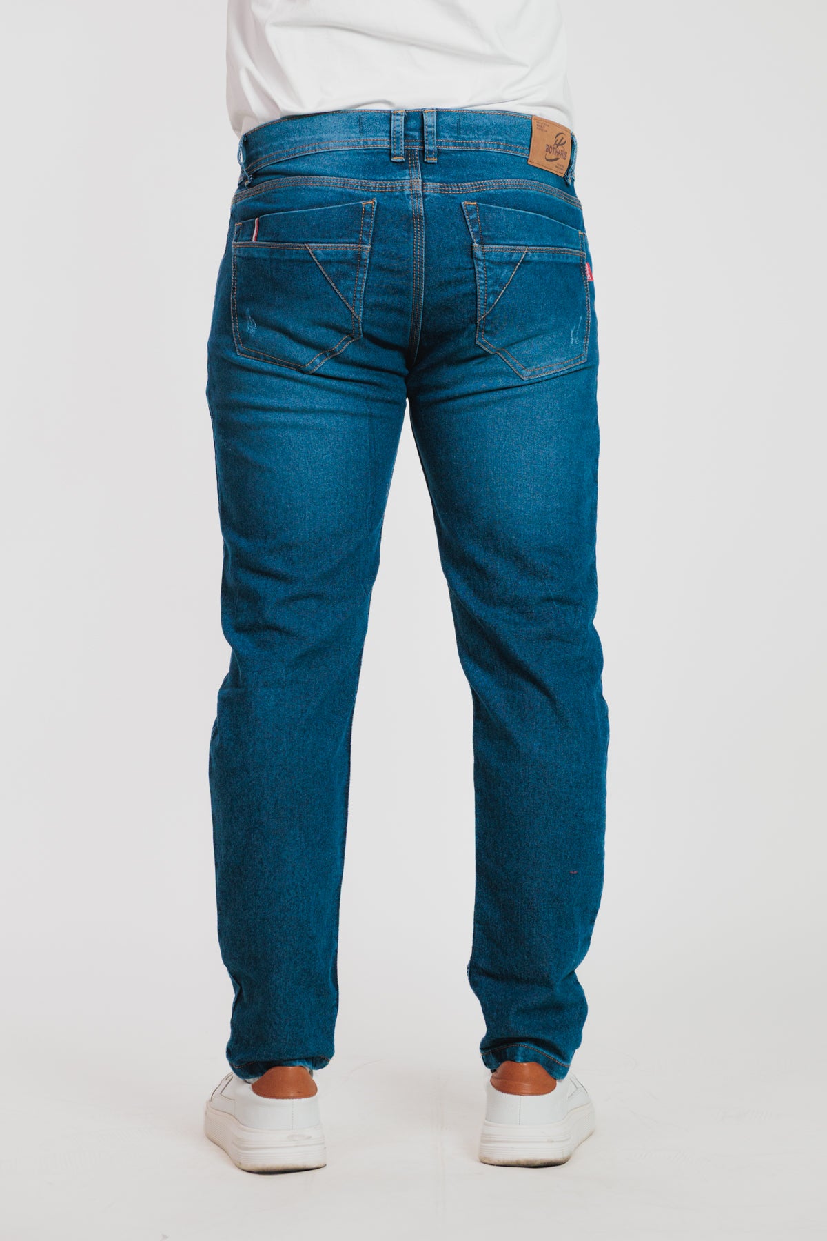 Azul medio - Jean slim fit en denim para hombre REF 090 BOTH+HIS